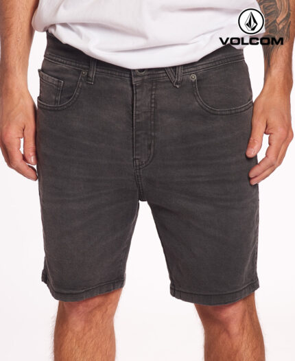 Bermuda Volcom Blk Wash 17 Pulg
