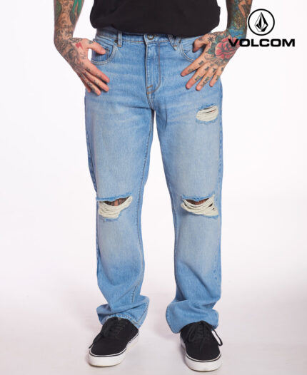 Jean  Volcom Solver Vintage Blue Ripped