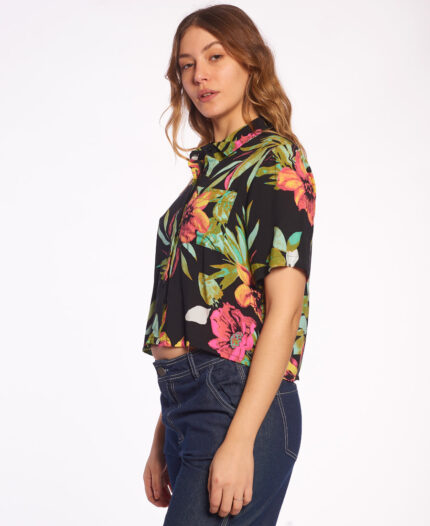 Camisa Volcom Marble Crop