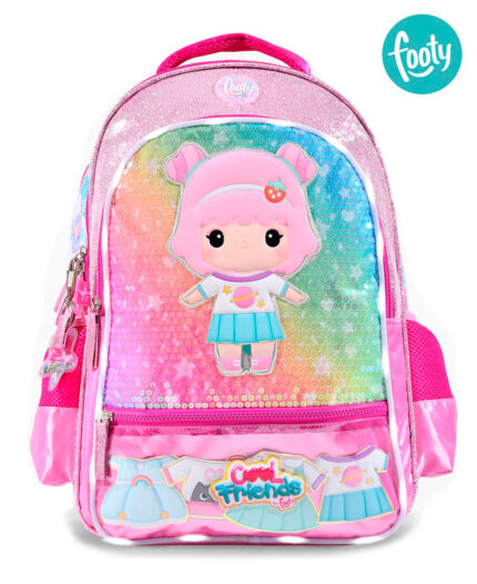 Mochila Footy Cool Friends Looks Rosa