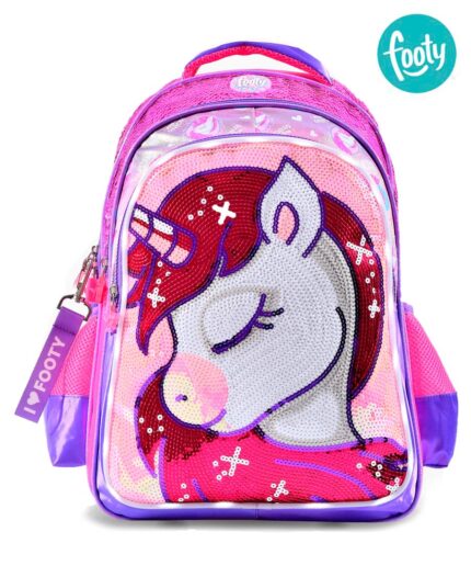 Mochila Footy Shiny Unicorn Lentejuelas Rosa