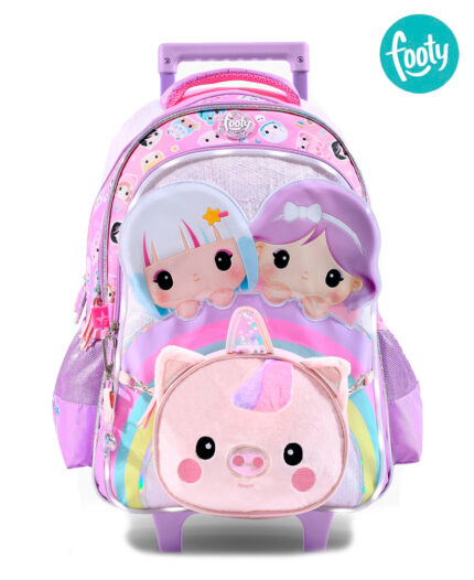 Mochila Footy Cool Friends Rainbow Piggy Lila