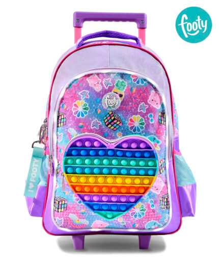 Mochila Footy Pop It Heart Lila