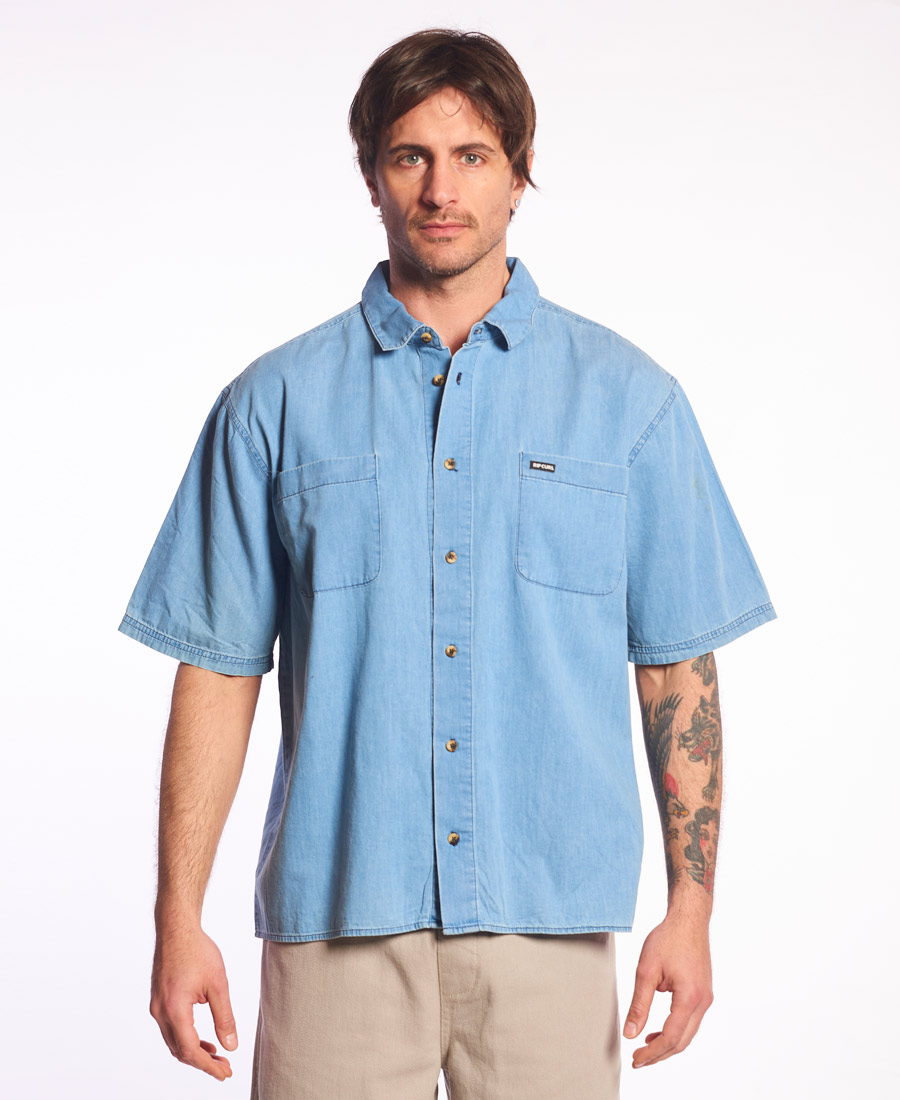 Camisa Rip Curl Loose Denim Raw Energy