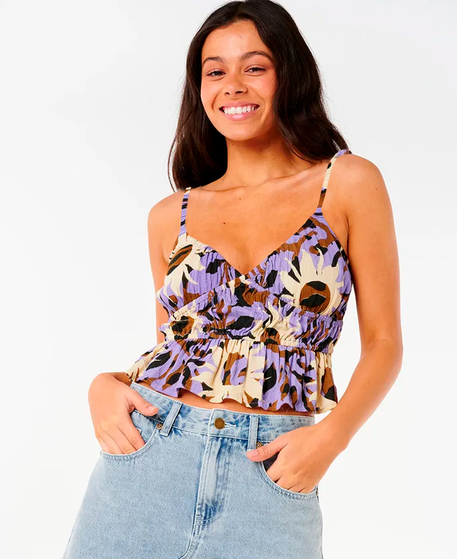 Camisa Rip Curl Slim Top Sun Drenched