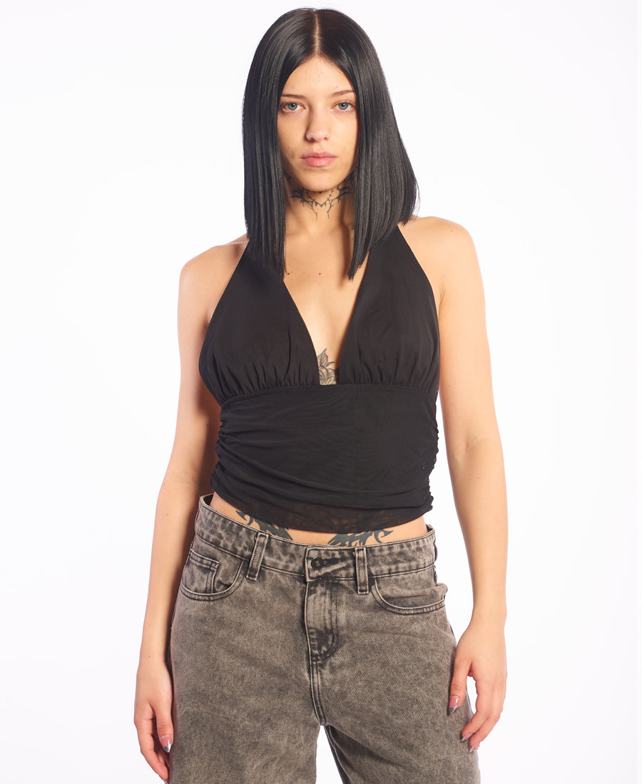 Remera Isabel La Católica Top Halter Tul - Imagen 2