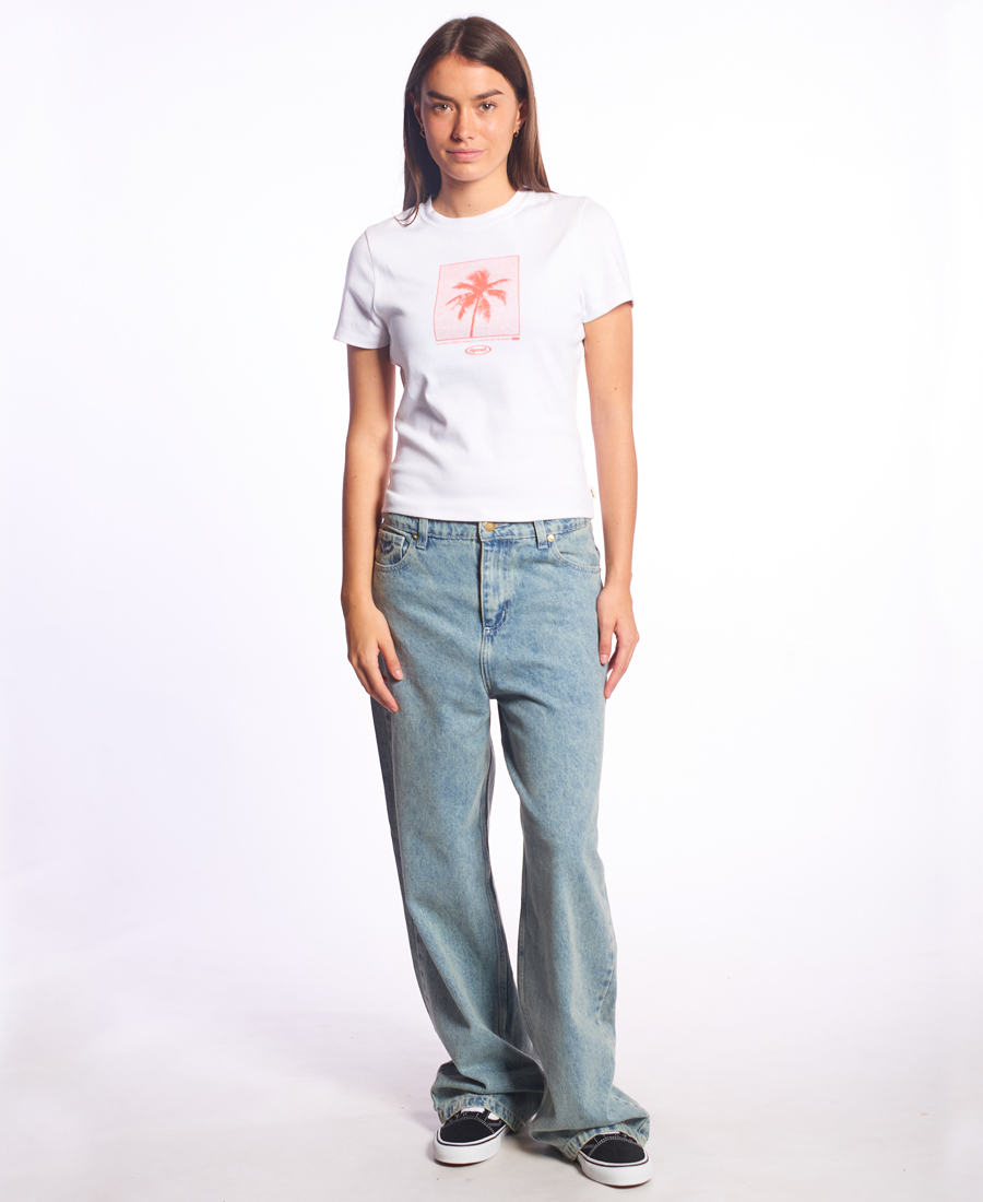 Remera Rip Curl Fitted Neon Palm - Imagen 4