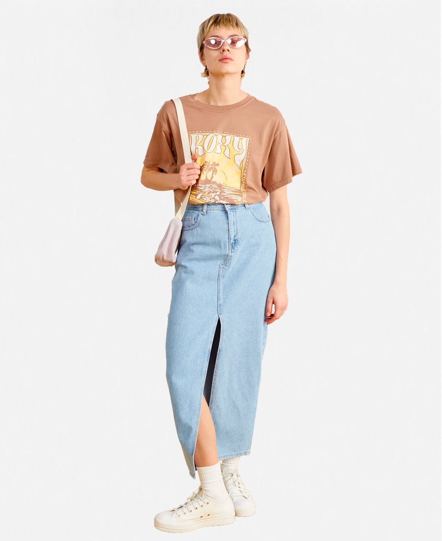 Remera Roxy Sunny Oversize Enzyme Wash - Imagen 3