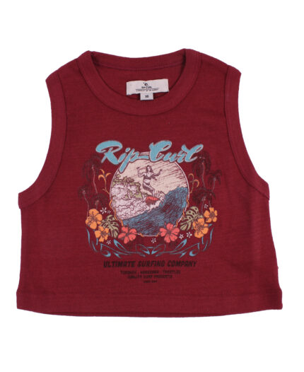Remera Rip Curl Crop Caribbean Ribb