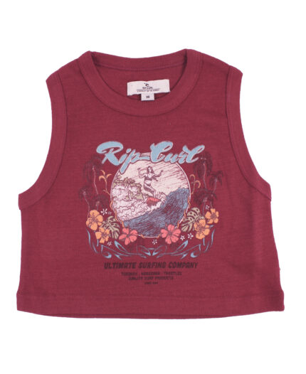 Remera Rip Curl Crop Caribbean Ribb