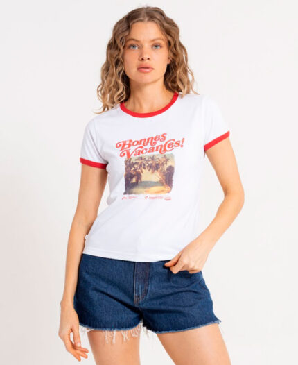 Remera Rusty Bonnes Vacances Ringer