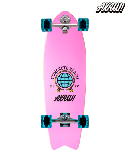 Surfskate Akaw Concrete Wave Pink Yellow