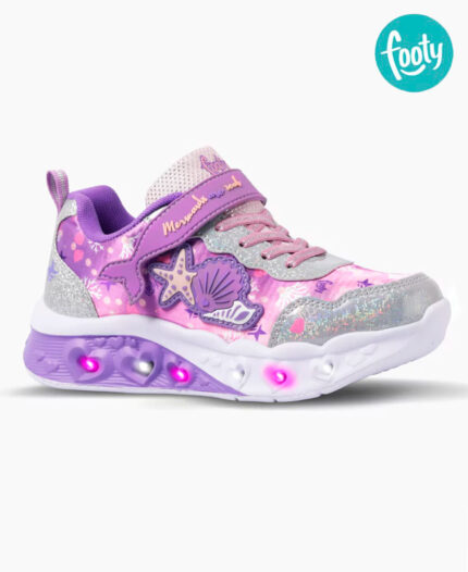 Zapatillas Footy Mermaid Lila Con Luz