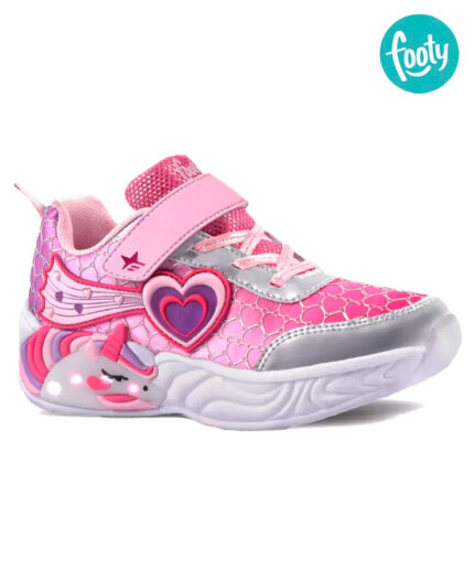 Zapatillas Footy Heart Unicornio Con Luz