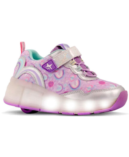 Zapatillas Footy Roller Arcoiris Con Luz