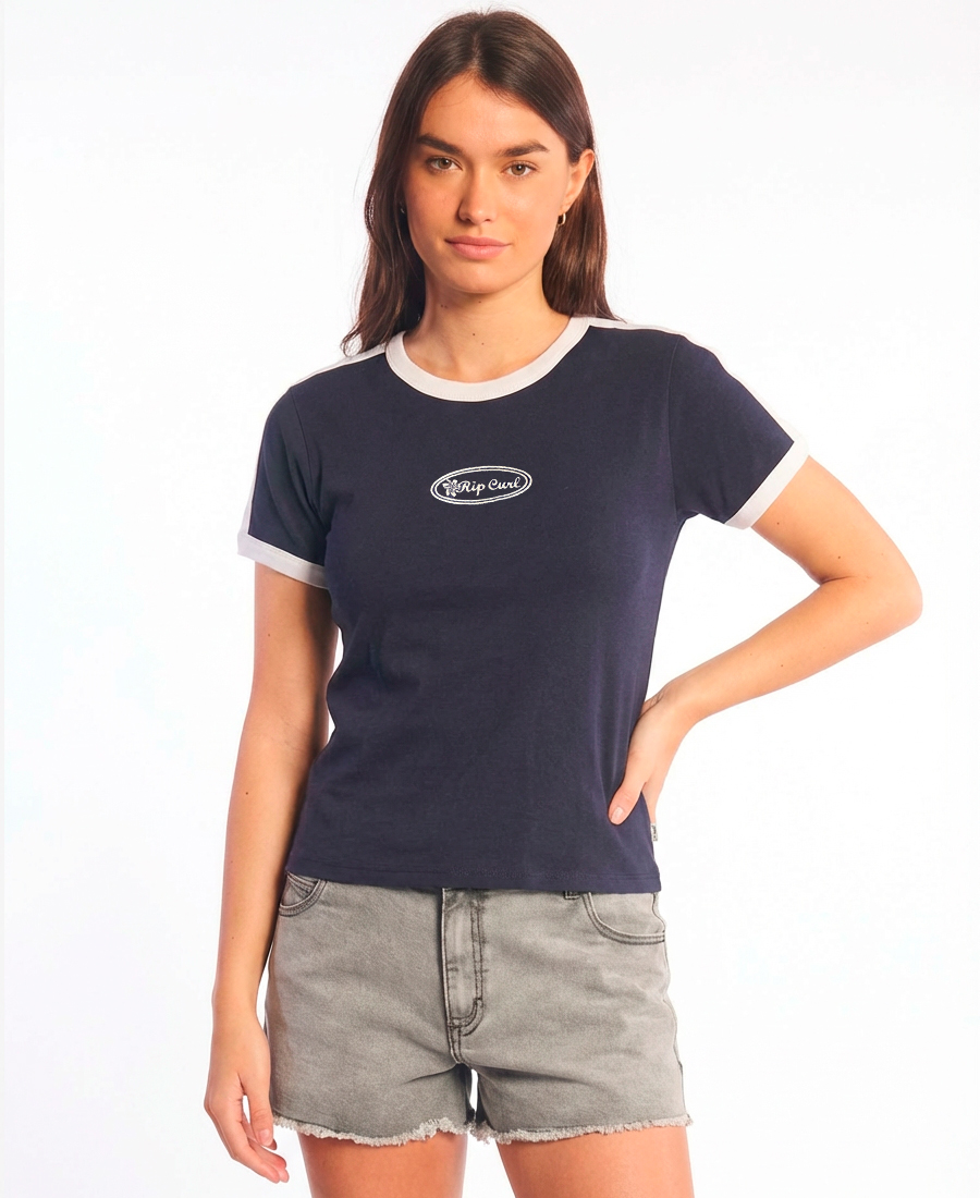 Remera Rip Curl Ringer Fitted Dalia