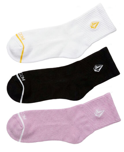 Medias Volcom 1/4 Caña Solid x3